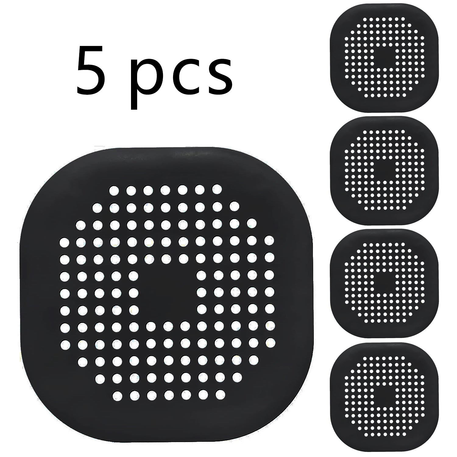 1pc or 4pcs Silicone Bathroom & Kitchen Drain Protector - Anti-Clog Shower Tub Floor Drain Plug, Non-Slip Bathroom Sink Drain Cover, Easy-Clean Drain Filter for Bathtub, Shower, Sink - Prevents Hair Clogs, Debris Buildup - Ba