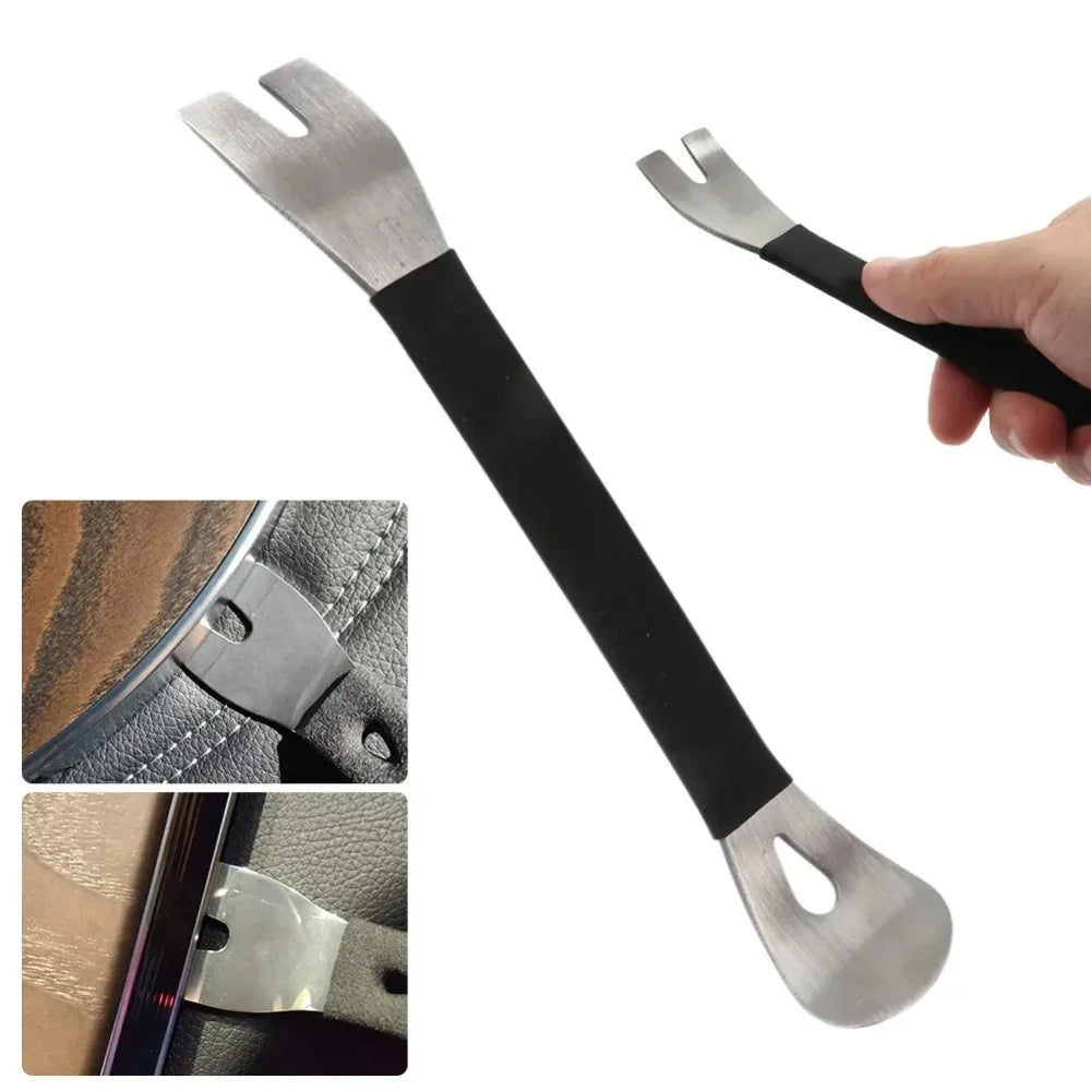 1PC Stainless Steel Car Audio Removal Tool - Pry Bar for Door Panel, Radio, Interior Trim Disassembly