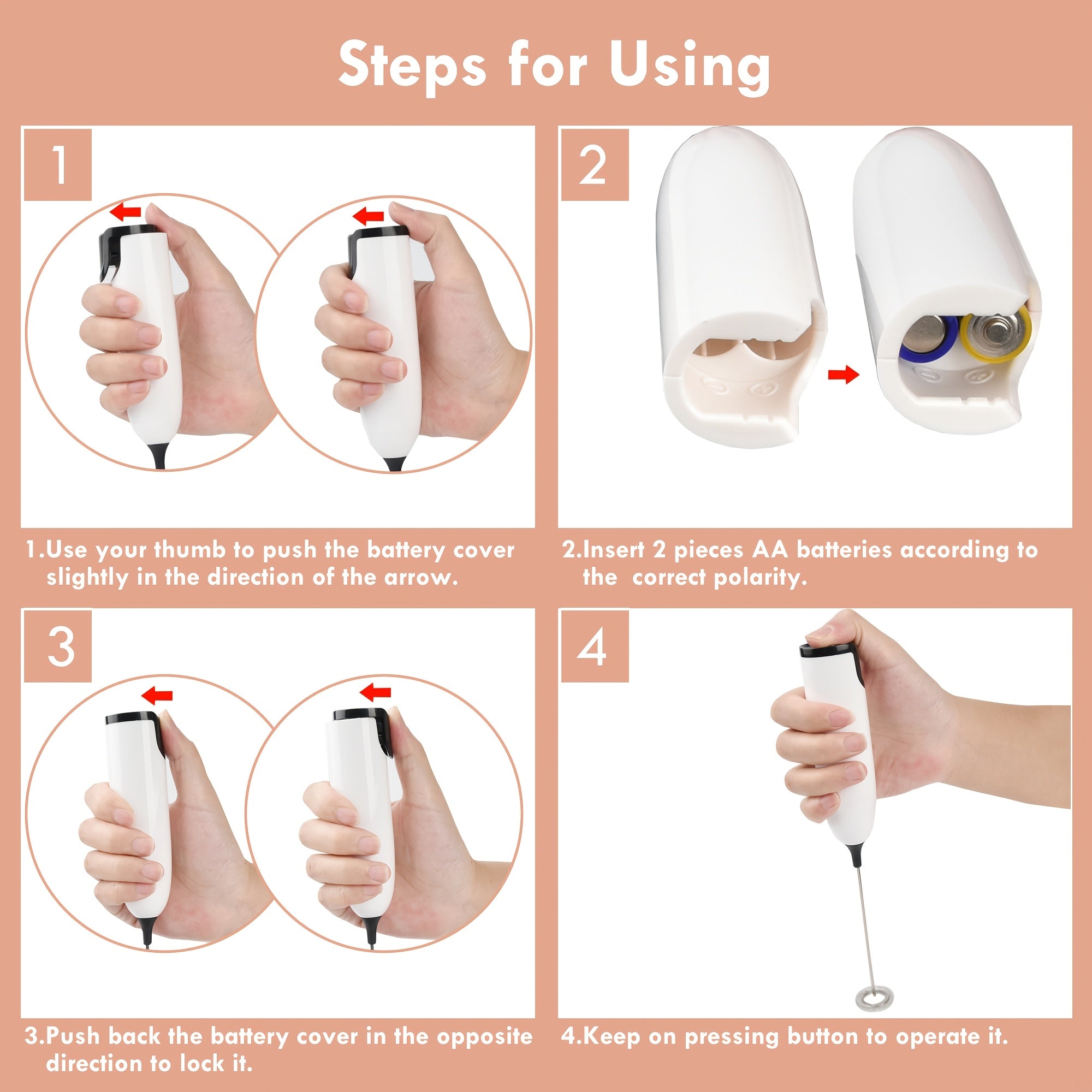 Electric Milk Frother For Perfectly Frothed Coffee And Creamy Cappuccinos Non-Battery