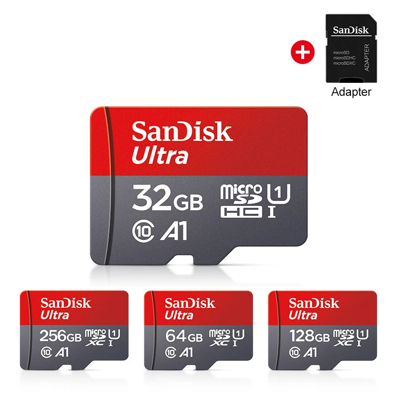 TFcard 64GB 16GB 32GB Memory Card 128GB Class 10 Microsd SD Card 100MB/S UHS-I A1 Card + Adapter for Phone/PC Standard Shippin