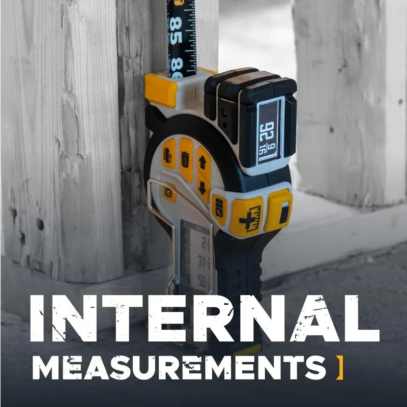 T1 Tomahawk Digital Tape Measure - Professional Accurate Measuring Tool, Green Laser, Measurement Shared Over Bluetooth