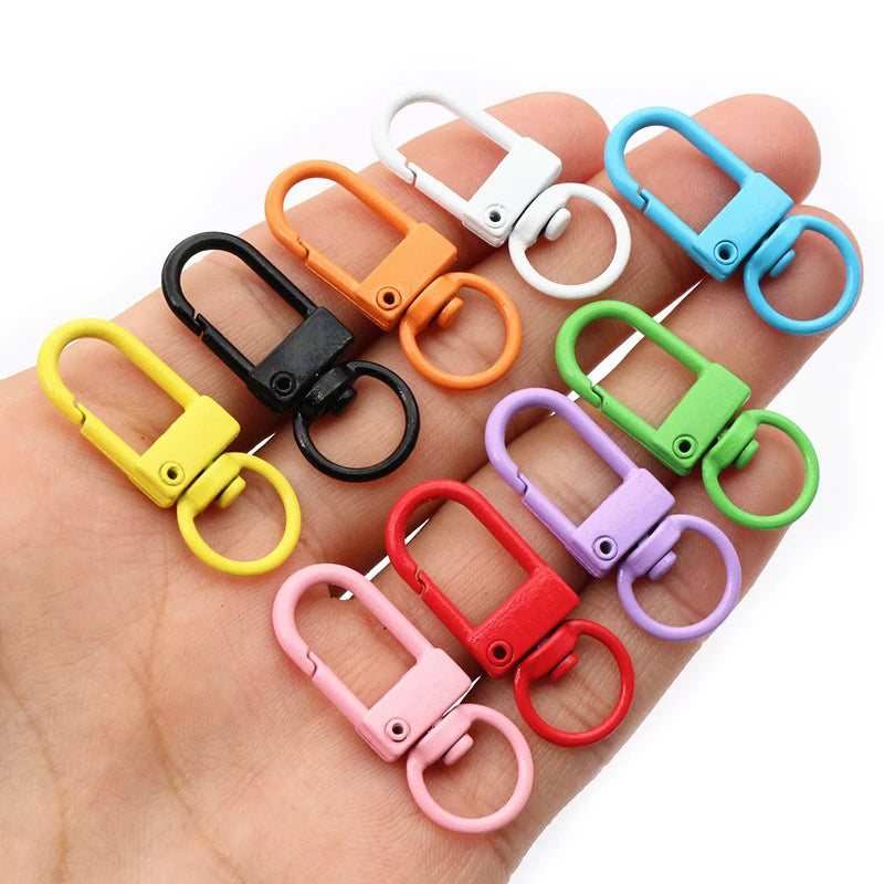 10pcs 26x19/33x13mm Snap Lanyard Swivel Lobster Claw Clasp Hooks DIY Jewelry Making Accessories Findings for Keychains Backpack