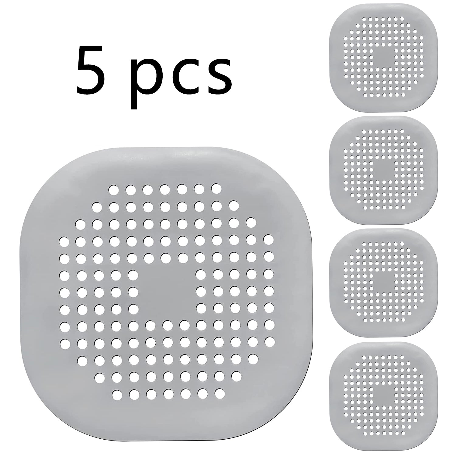 1pc or 4pcs Silicone Bathroom & Kitchen Drain Protector - Anti-Clog Shower Tub Floor Drain Plug, Non-Slip Bathroom Sink Drain Cover, Easy-Clean Drain Filter for Bathtub, Shower, Sink - Prevents Hair Clogs, Debris Buildup - Ba