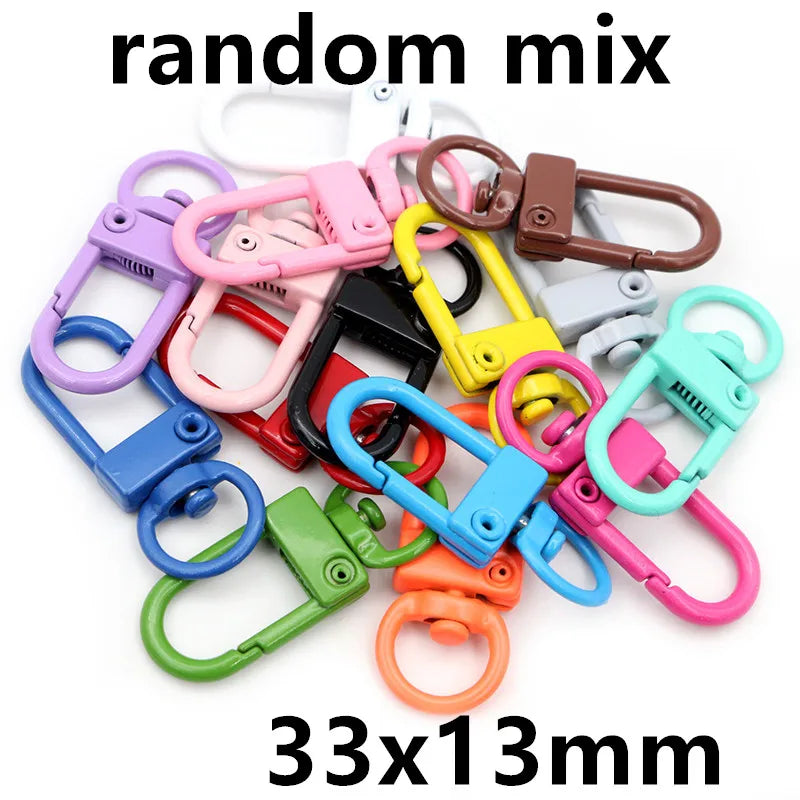 10pcs 26x19/33x13mm Snap Lanyard Swivel Lobster Claw Clasp Hooks DIY Jewelry Making Accessories Findings for Keychains Backpack