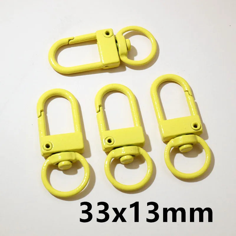10pcs 26x19/33x13mm Snap Lanyard Swivel Lobster Claw Clasp Hooks DIY Jewelry Making Accessories Findings for Keychains Backpack