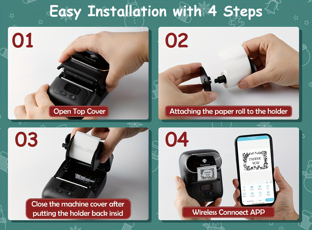 M110 Portable Thermal Bluetooth Printer, Portable Thermal Printer, Thermal Printer Machine, Wireless Printing, Portable Printing, Sleek Thermal Printers, Handheld Printer, Highquality Printing, Reliable Performance, Wireless