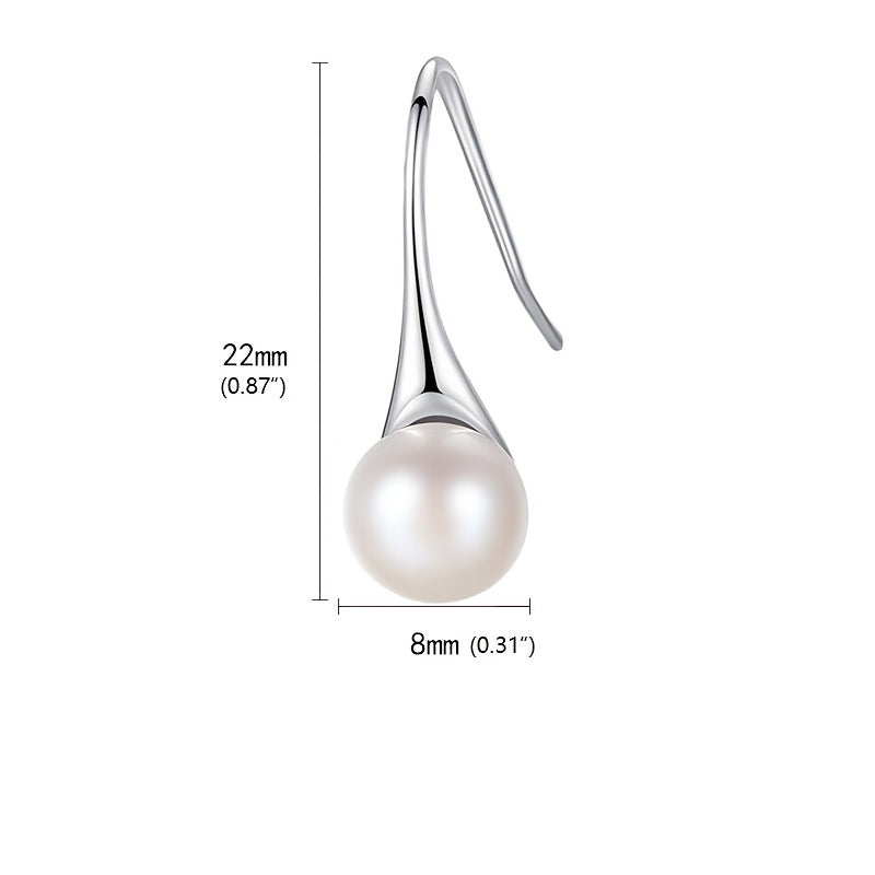 925 Silver Natural Freshwater Freshwater Pearls Drop Earrings for Women
