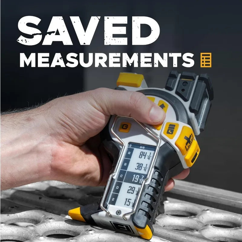 T1 Tomahawk Digital Tape Measure - Professional Accurate Measuring Tool, Green Laser, Measurement Shared Over Bluetooth