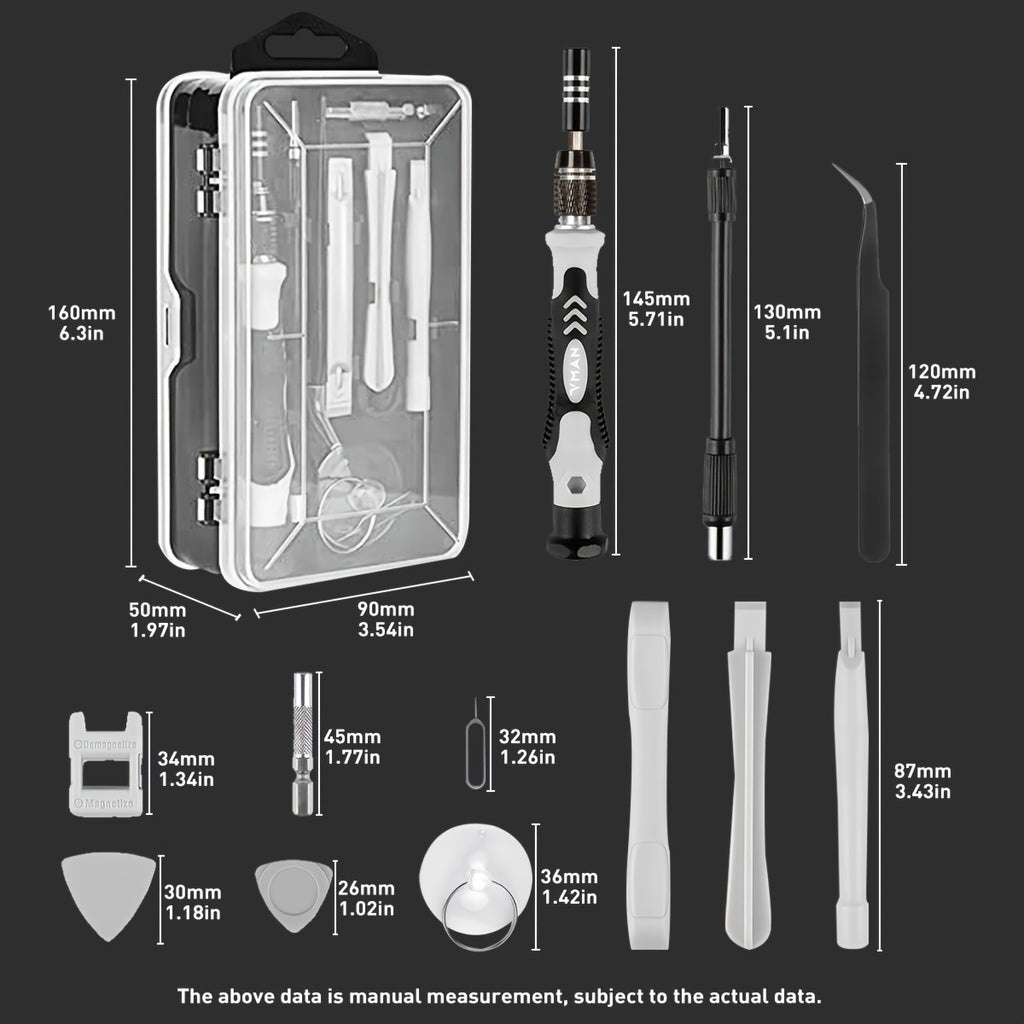 117in 1 Precision Screwdriver Set, Electronics Magnetic Repair Tool Kit with Case for Repair Computer, for iPhone, PC, Cellphone, Laptop, for Switch, PS4, Game Console, Watch, Glasses Etc