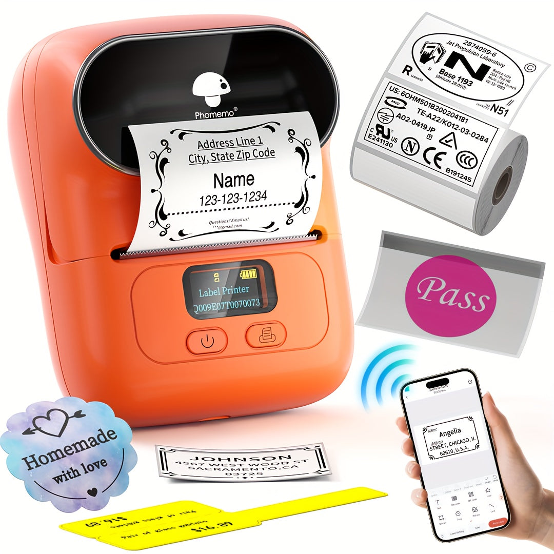 M110 Portable Thermal Bluetooth Printer, Portable Thermal Printer, Thermal Printer Machine, Wireless Printing, Portable Printing, Sleek Thermal Printers, Handheld Printer, Highquality Printing, Reliable Performance, Wireless