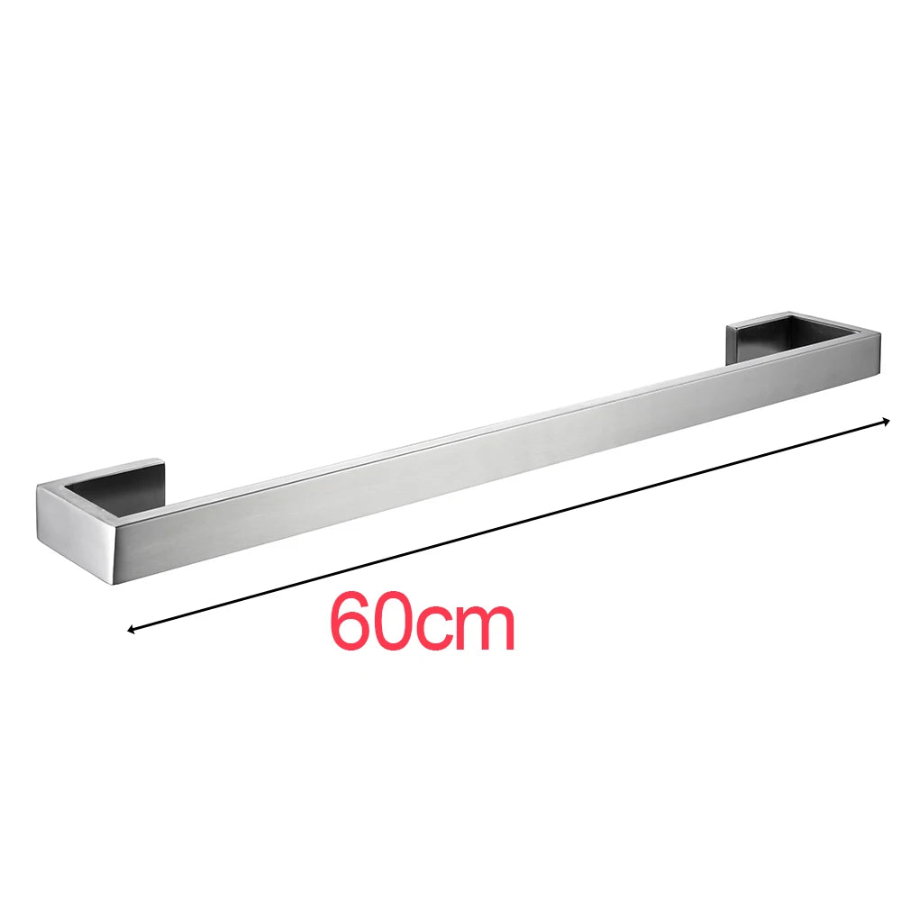Bathroom Accessories Set Toilet Roll Paper Towel Holder Hook Bar Stainless Steel Bedroom Wall Mounted Kitchen Bath Hardware Kit