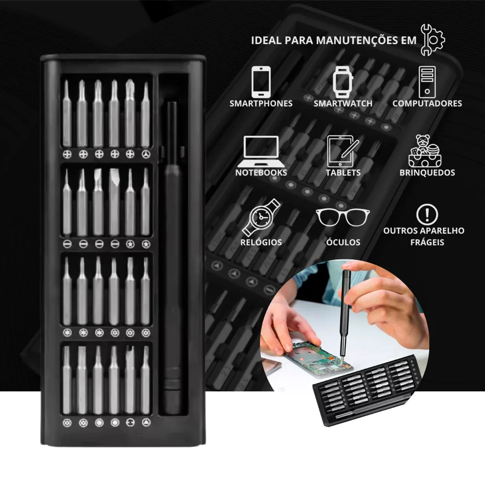 24 Pieces Precision Magnetic Key Tool Game Kit + Aluminum Alloy Pen with Black Organizer Box