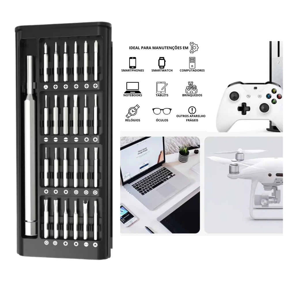 24 Pieces Precision Magnetic Key Tool Game Kit + Aluminum Alloy Pen with Black Organizer Box