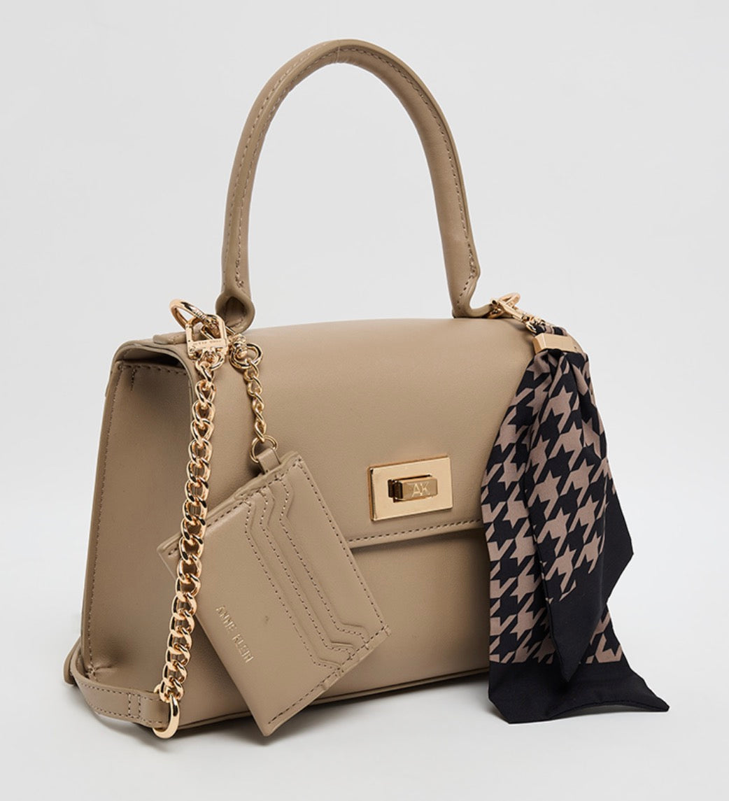 Anne Klein Top Handle Bag With Scarf