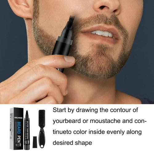 EELHOE Refill Kit Men's Natural Waterproof Beard Tracing Pen