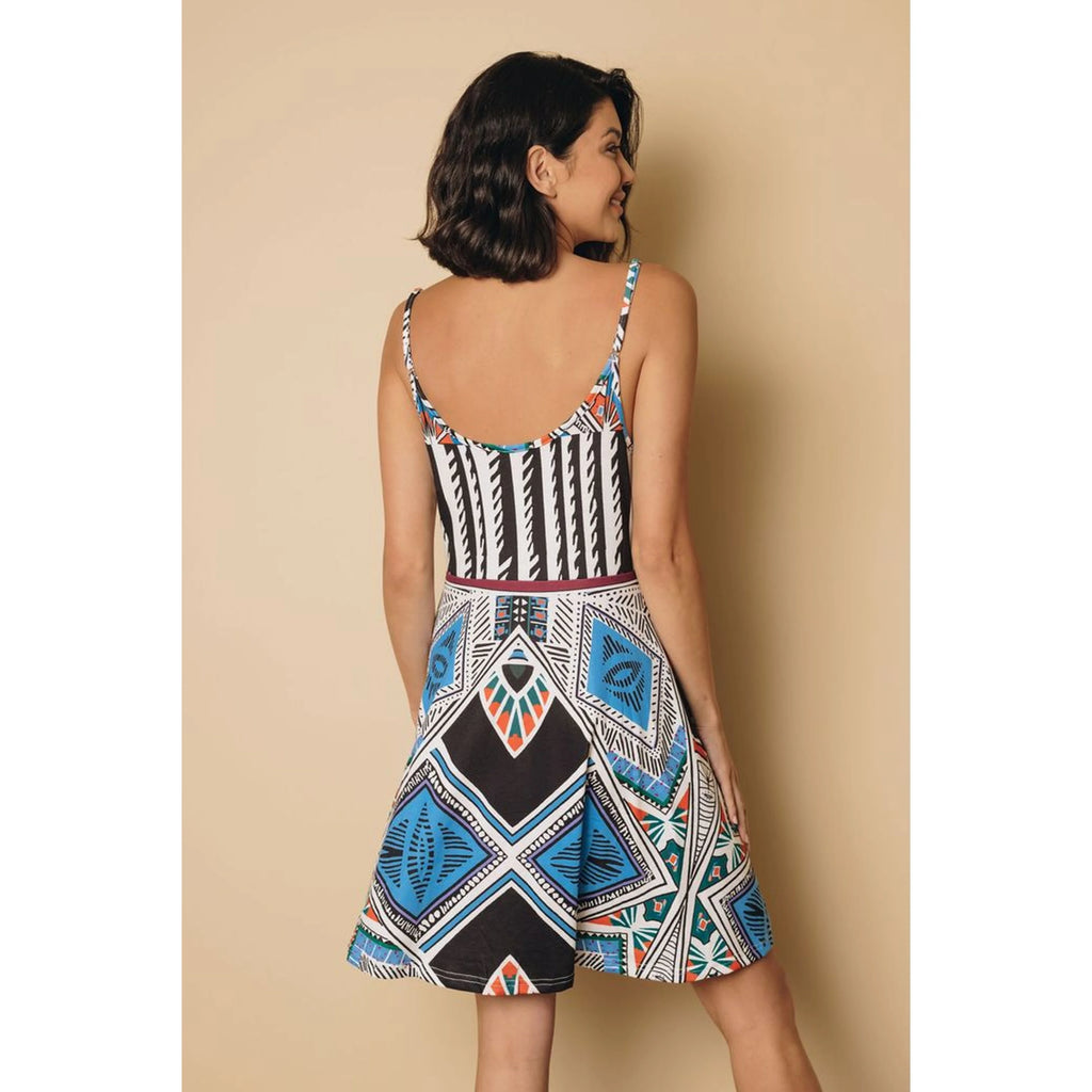 TD Breakeven Boho Dress Elegent Trendy Floral Short Dress for Women Free Size Empire Waistline Spandex Material Tassel for Day