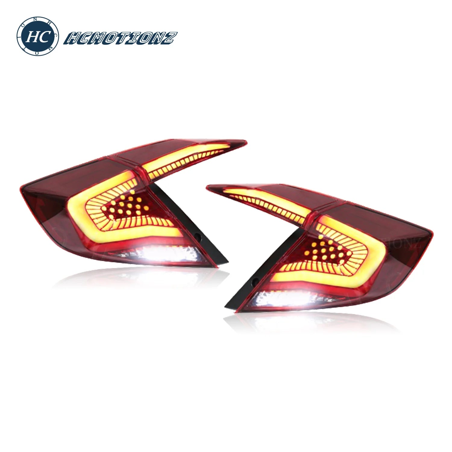 HCMOTIONZ Support for US shipments Styling DRL LED Rear Lamps 2016-2021 Car Tail Lights For Honda Civic 10th Gen
