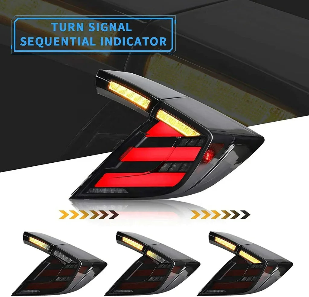 LED Sequential Tail Lights for 2017-2021 Honda Civic Hatchback