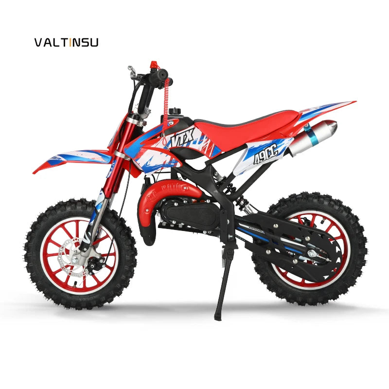 Usa Warehouse Double Disc Brake Petrol Powered Pull Start 2 Stroke Mini Dirt Bike 49cc for Kids
