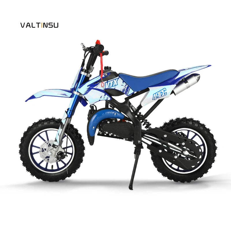 Usa Warehouse Double Disc Brake Petrol Powered Pull Start 2 Stroke Mini Dirt Bike 49cc for Kids