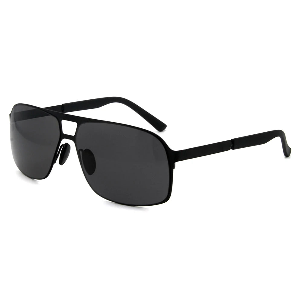 New Sunglasses Double Beam Stainless Steel Sunglasses Personalized UV Protection Men's Sunglasses