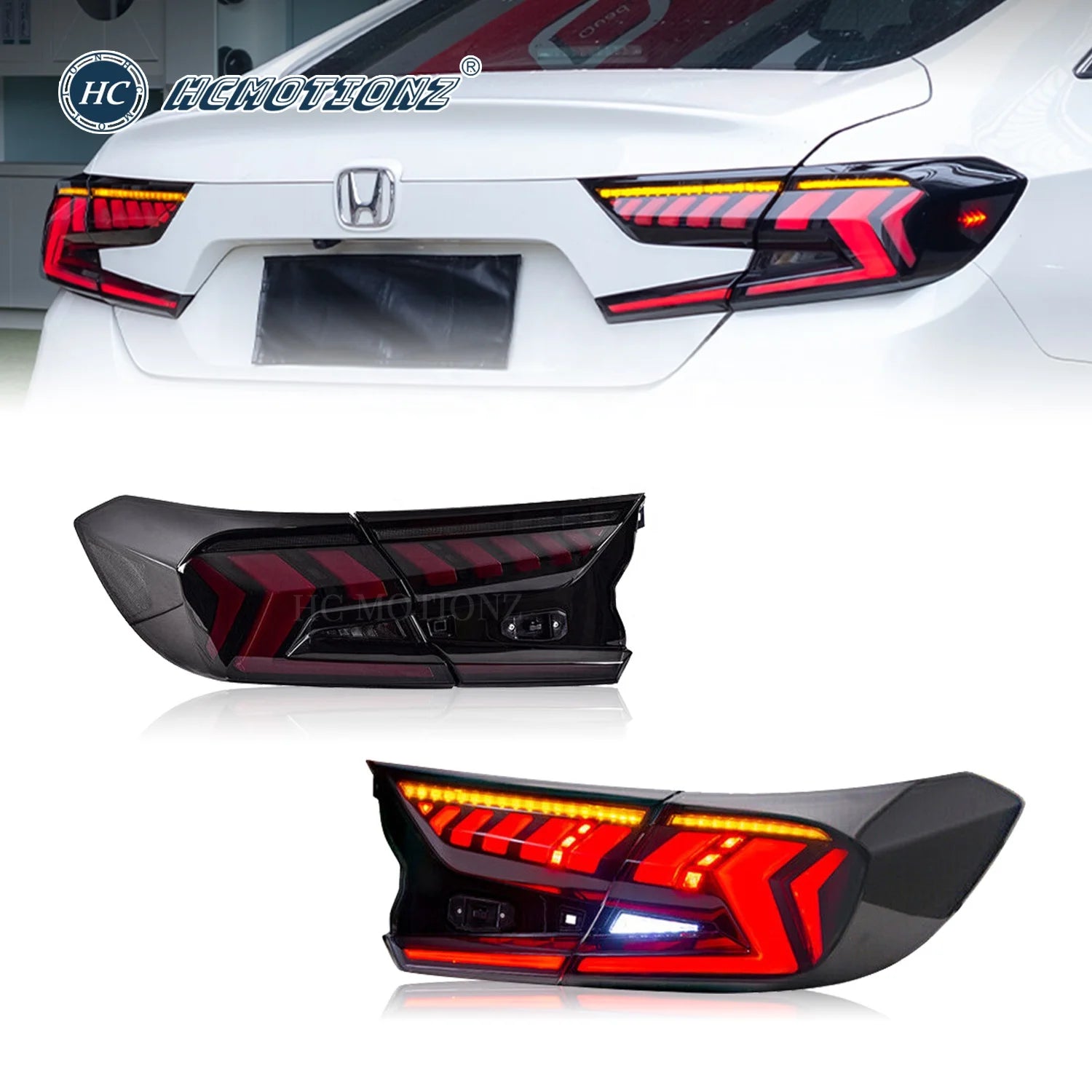 HCMOTIONZ Support for US shipments Rear Lamps Accessories Auto Back Lights 2018-2022 LED Tail Lights for Honda Accord