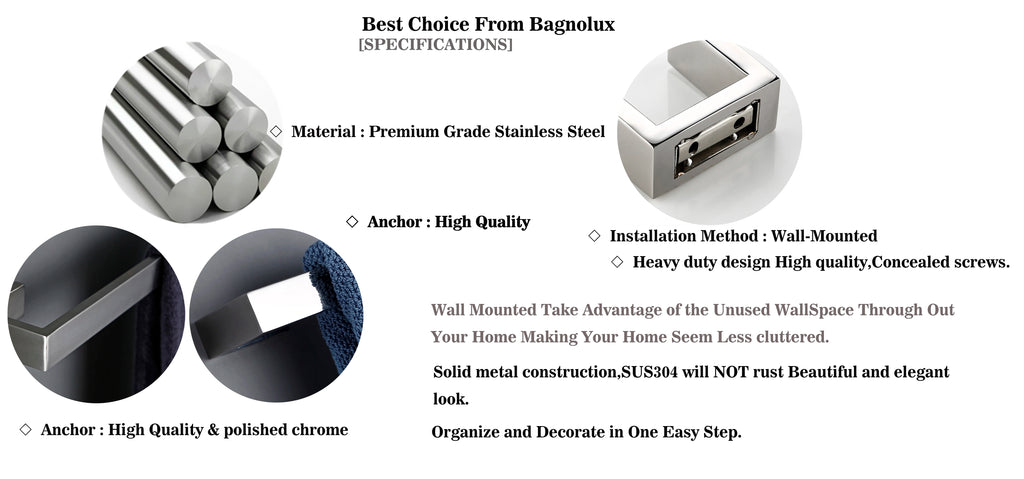 Bathroom Accessories Set Toilet Roll Paper Towel Holder Hook Bar Stainless Steel Bedroom Wall Mounted Kitchen Bath Hardware Kit