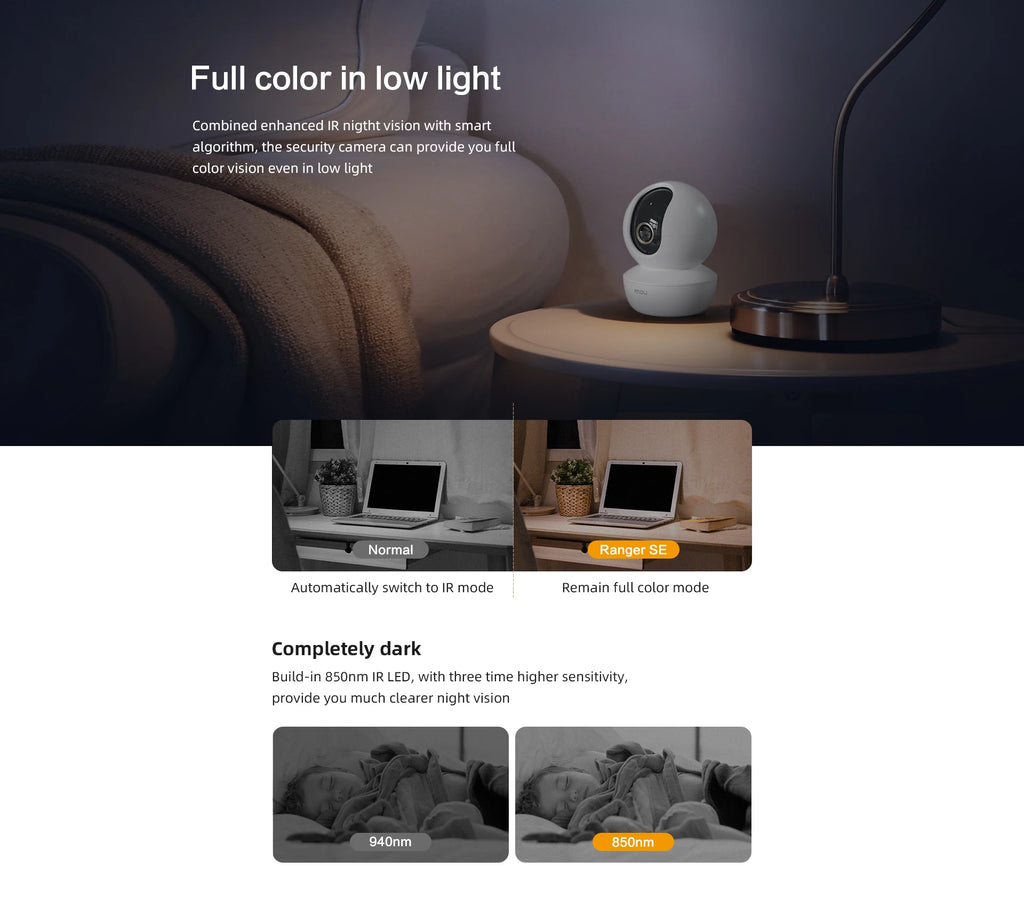 IMOU 2pcs Ranger SE 4MP Indoor Home Wifi 360 Camera Human Detection Night Vision Baby Security Surveillance Wireless IP Camera