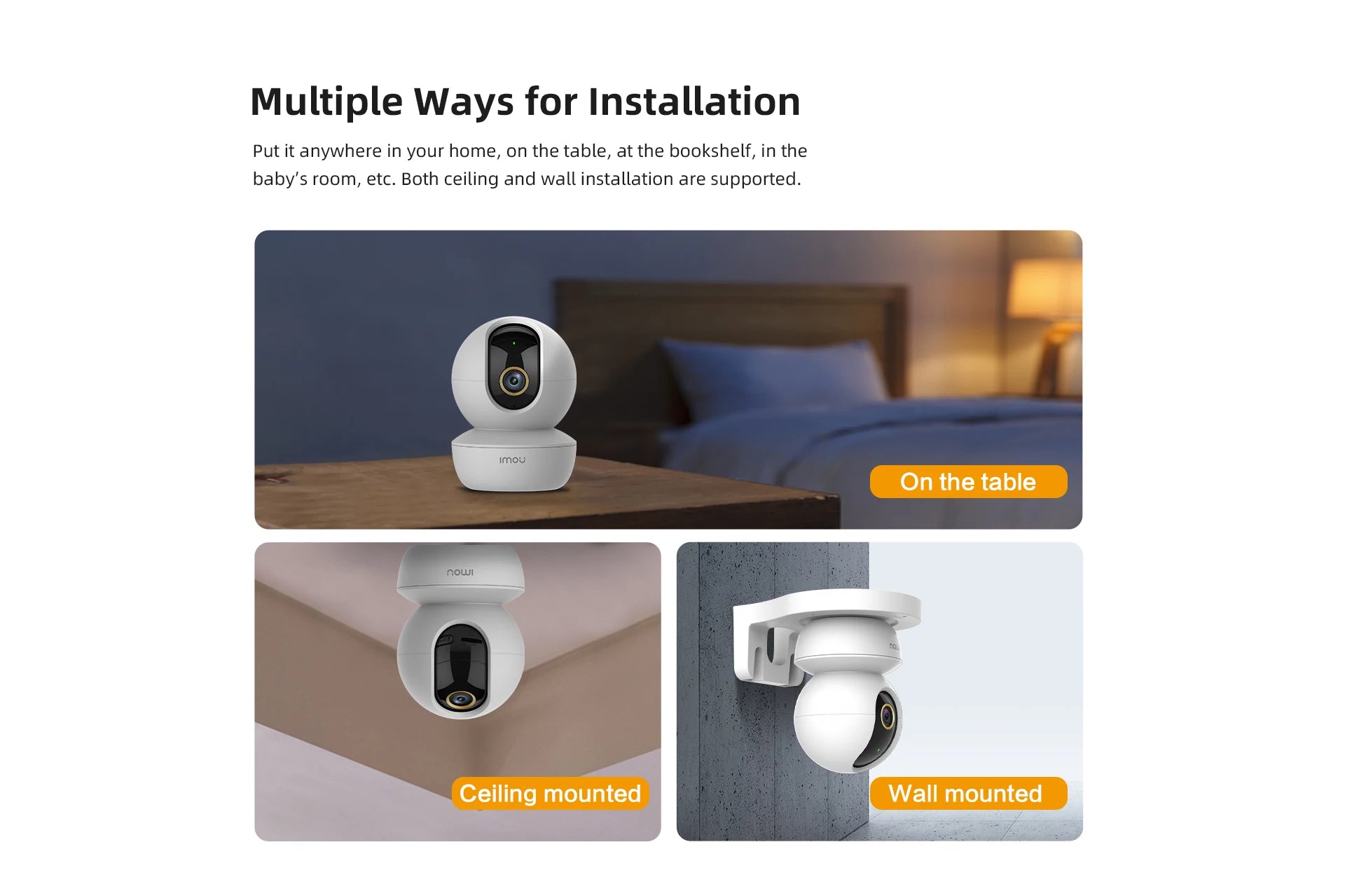 IMOU 2pcs Ranger SE 4MP Indoor Home Wifi 360 Camera Human Detection Night Vision Baby Security Surveillance Wireless IP Camera