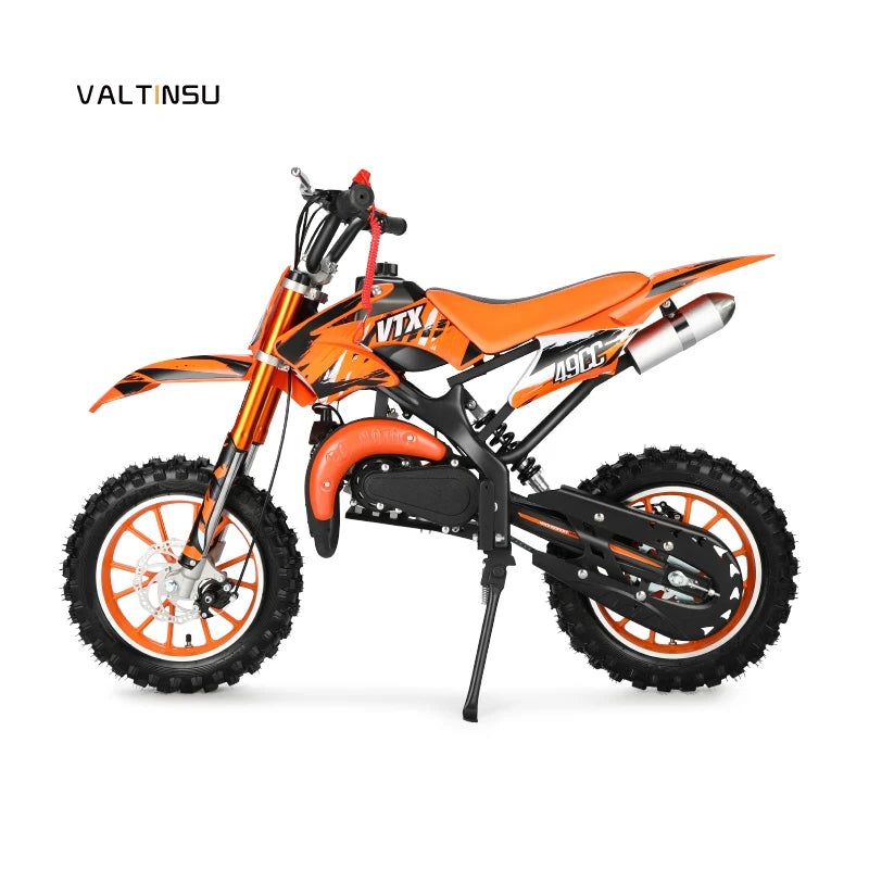 Usa Warehouse Double Disc Brake Petrol Powered Pull Start 2 Stroke Mini Dirt Bike 49cc for Kids