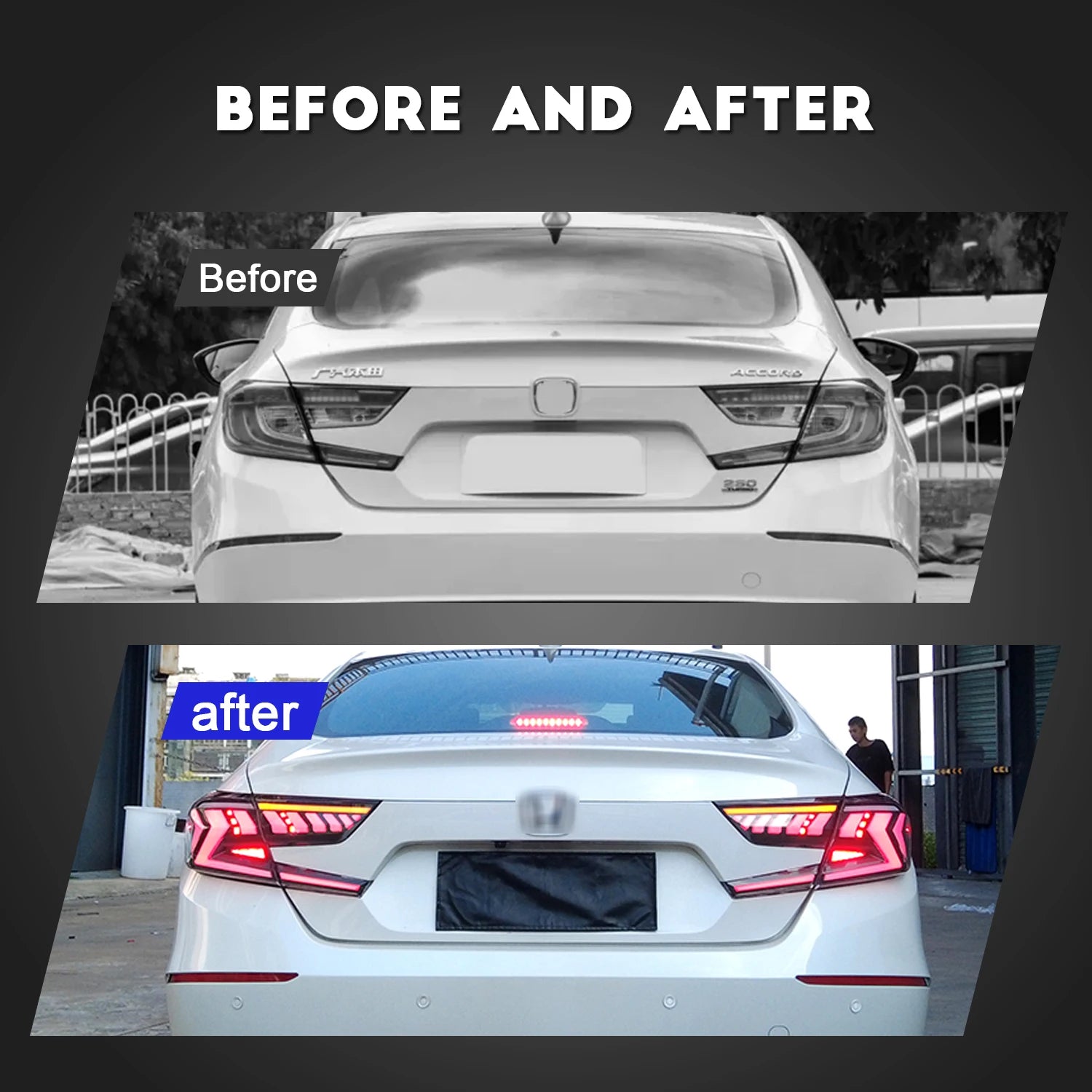 HCMOTIONZ Support for US shipments Rear Lamps Accessories Auto Back Lights 2018-2022 LED Tail Lights for Honda Accord