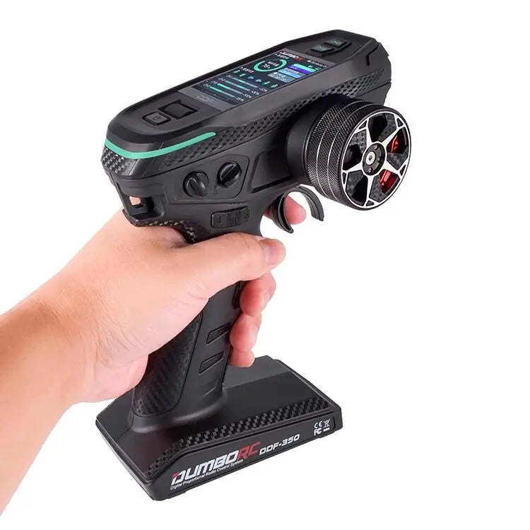 DUMBORC DDF350 10CH RC Remote Controller Handwheel 2.4Ghz Digital Radio Transmitter X10FG Receiver HD Screen RC Car Boat tank