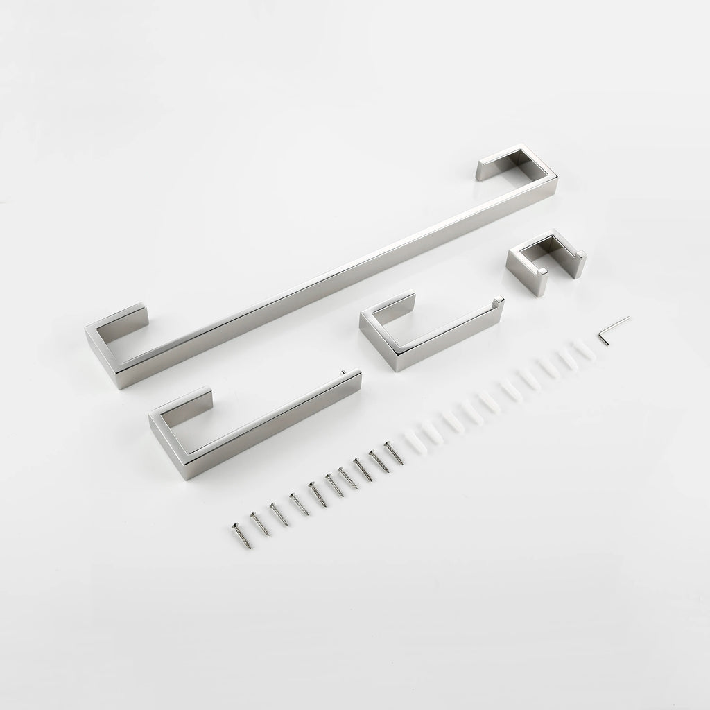 Bathroom Accessories Set Toilet Roll Paper Towel Holder Hook Bar Stainless Steel Bedroom Wall Mounted Kitchen Bath Hardware Kit