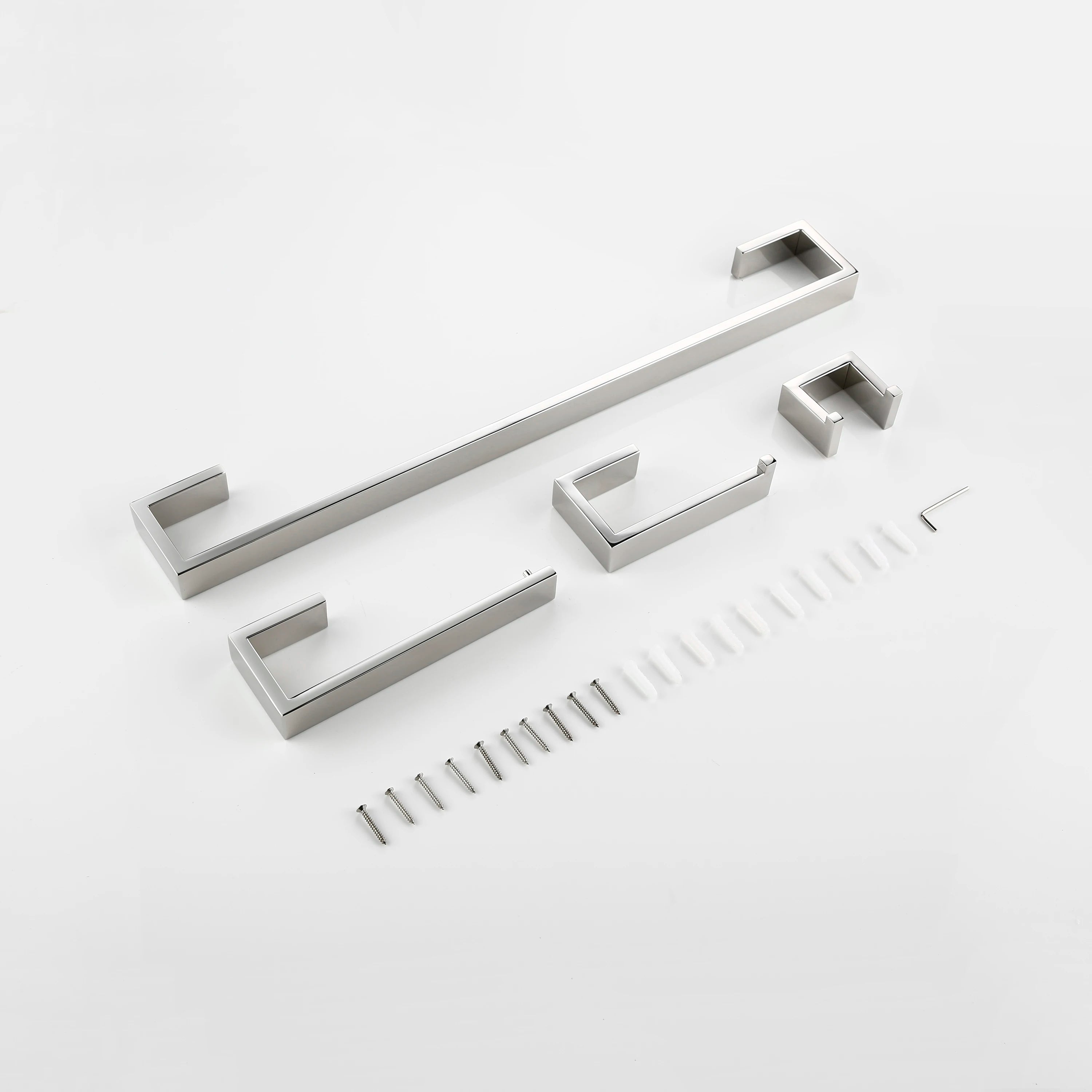 Bathroom Accessories Set Toilet Roll Paper Towel Holder Hook Bar Stainless Steel Bedroom Wall Mounted Kitchen Bath Hardware Kit