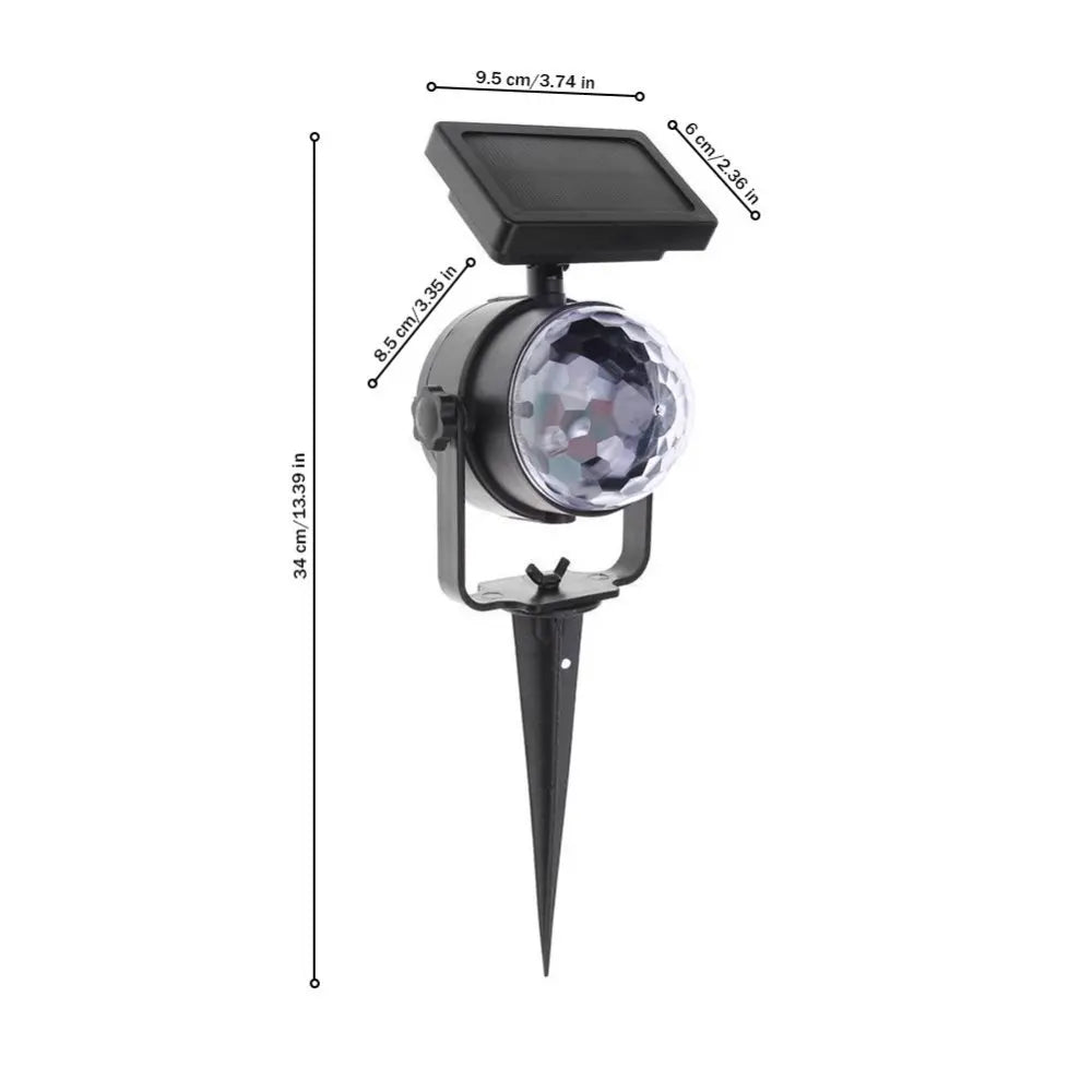 LED RGB Outdoor Solar light Rotary Stage Lamp Fairy Holiday Christmas Party Garland Waterproof Lights for Valentine's Day