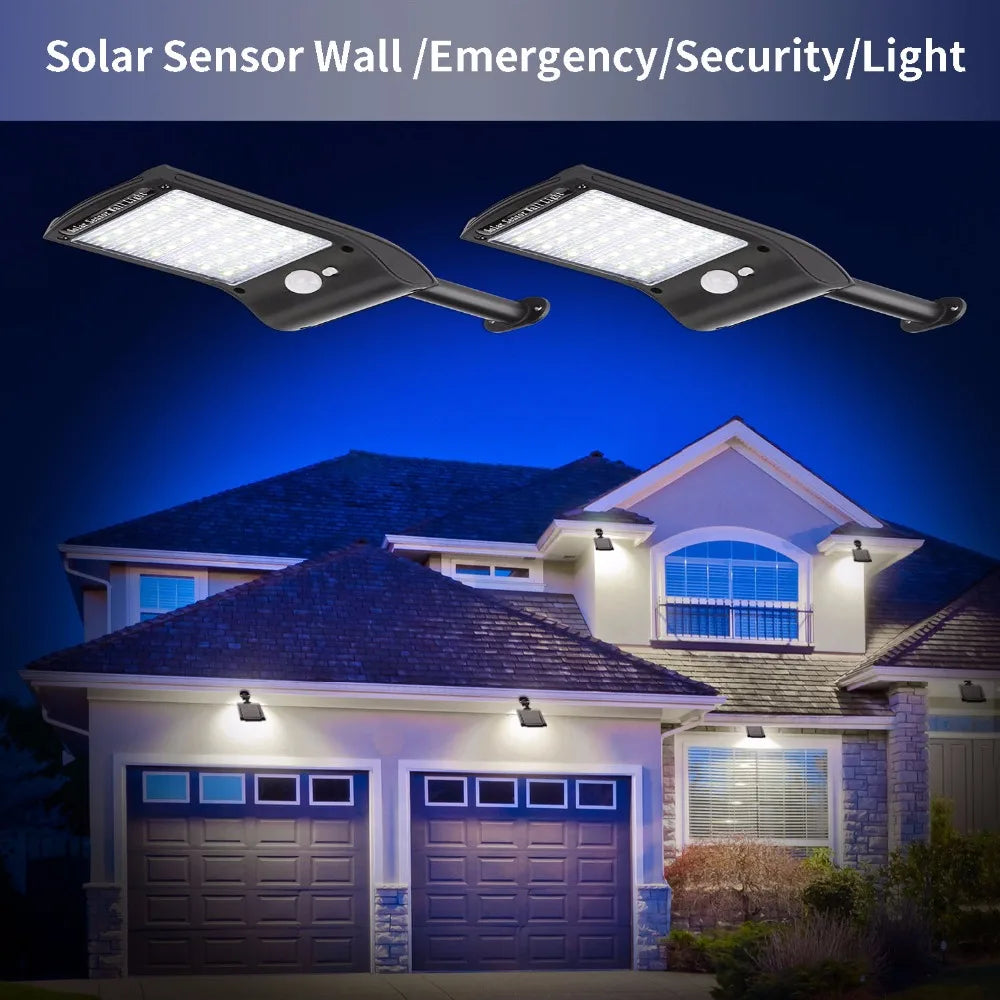 Solar Lights Outdoor LED Solar Powered Security Lights Motion Sensor Wall Lamp Bright Waterproof Solar Lamp with 180° Adjustable