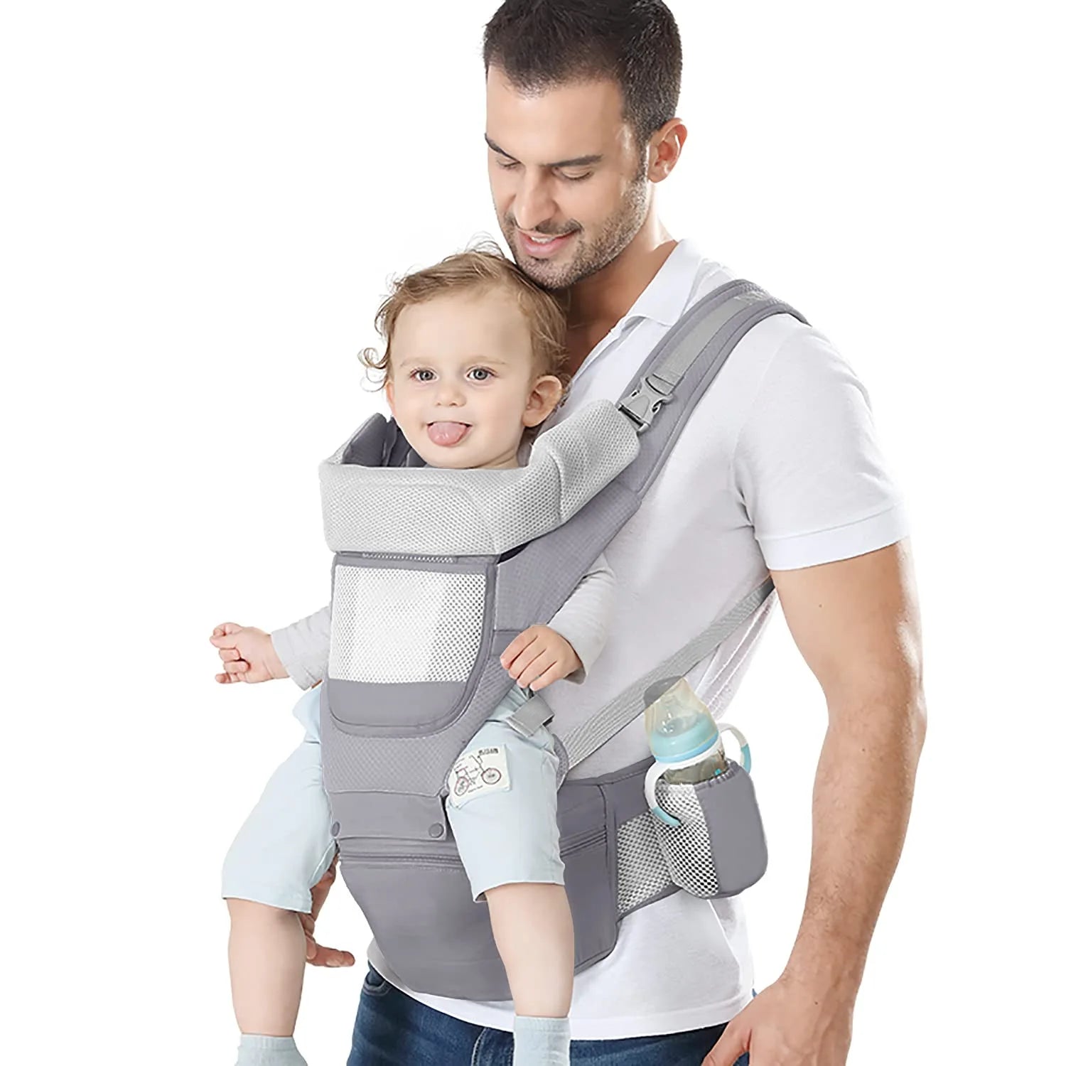 E-commerce Hot Selling Newborn Baby Carriers Comfortable Hip Seat Carrier with Plastic Frame