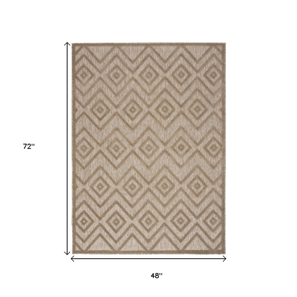 Handmade Beige 4' X 6' Indoor Outdoor Area Rug Rectangular Hallway Pattern for Entryway Living Room Bedroom-for Teens