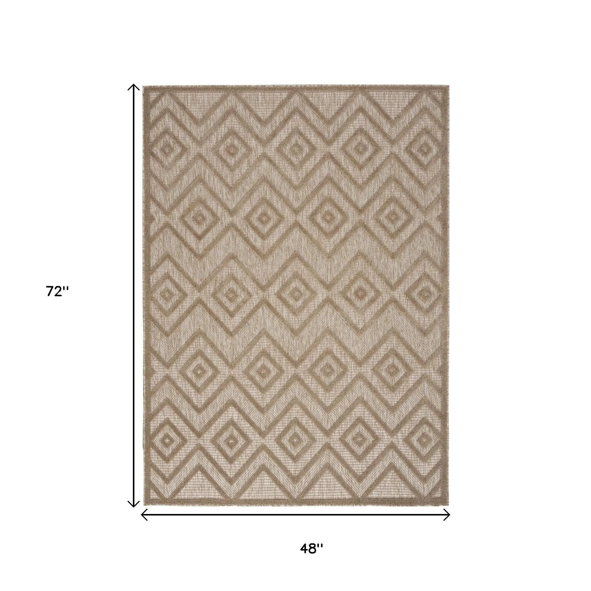 Handmade Beige 4' X 6' Indoor Outdoor Area Rug Rectangular Hallway Pattern for Entryway Living Room Bedroom-for Teens