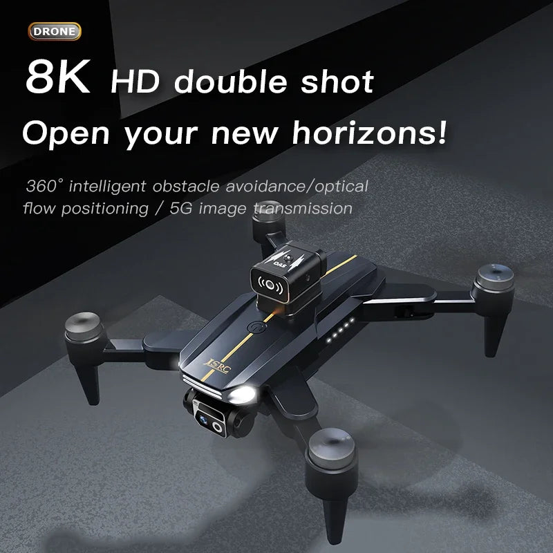 JHD JS26 Drone Electric 8K Dual 5G WIFI FPV RC Quadcopter Outdoor Flying UAV with Remote Follow Me Feature Kid Toy Gift