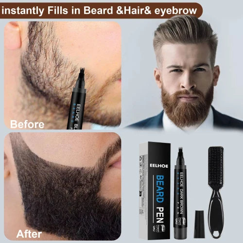EELHOE Refill Kit Men's Natural Waterproof Beard Tracing Pen