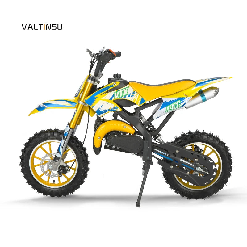 Usa Warehouse Double Disc Brake Petrol Powered Pull Start 2 Stroke Mini Dirt Bike 49cc for Kids