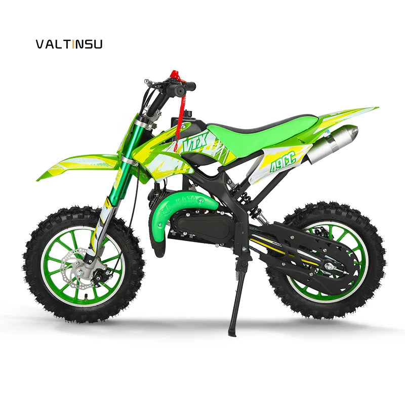 Usa Warehouse Double Disc Brake Petrol Powered Pull Start 2 Stroke Mini Dirt Bike 49cc for Kids