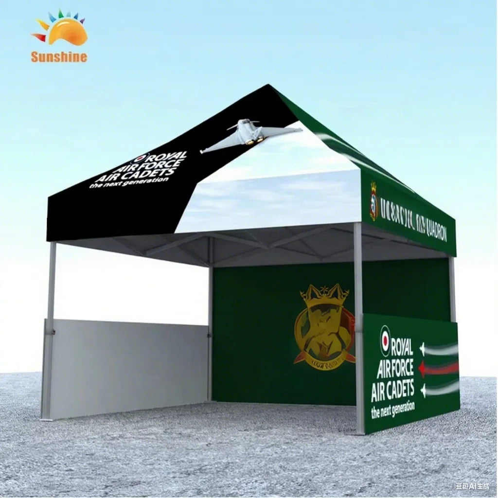 Sunshine Dtent Factory Custom Logo Printing Display Pop up Tent With Frame 3x3m Canopy Outdoor Trade Show Tents Free Design