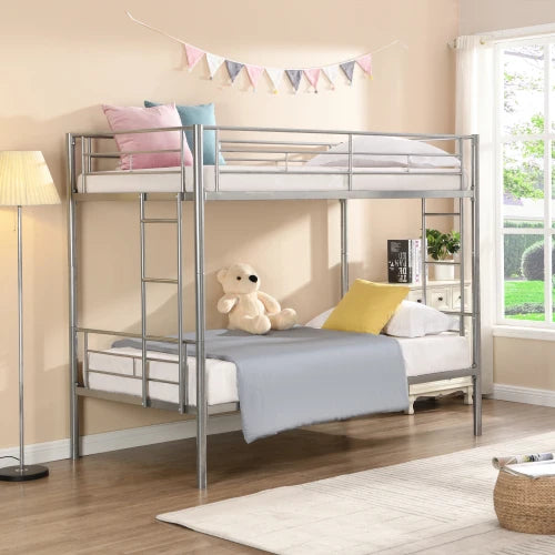 FCJ Kids' Silver Metal Bunk Bed