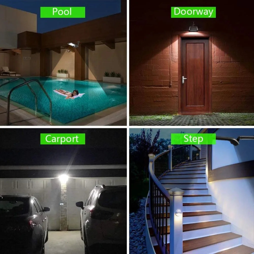 Solar Lights Outdoor LED Solar Powered Security Lights Motion Sensor Wall Lamp Bright Waterproof Solar Lamp with 180° Adjustable