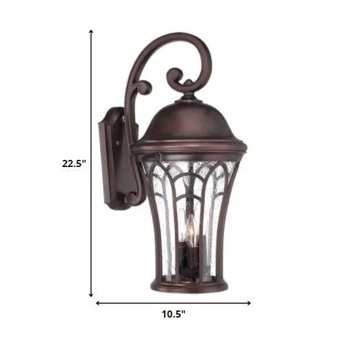 HMS XL Bronze Tapered Goblet Outdoor Wall Light Stylish Design for Home or Garden