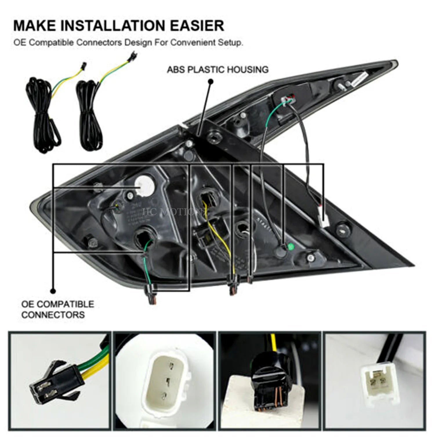 HCMOTIONZ Support for US shipments Styling DRL LED Rear Lamps 2016-2021 Car Tail Lights For Honda Civic 10th Gen