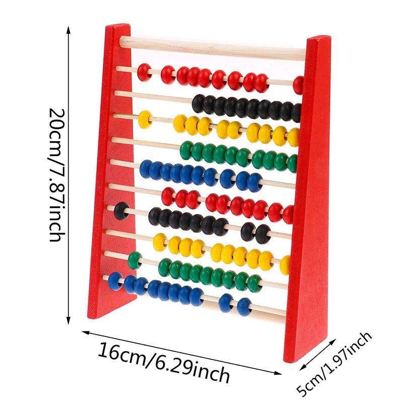 Intelligence Development Wooden Abacus for Kids Mathematics for 3-6 Year Olds