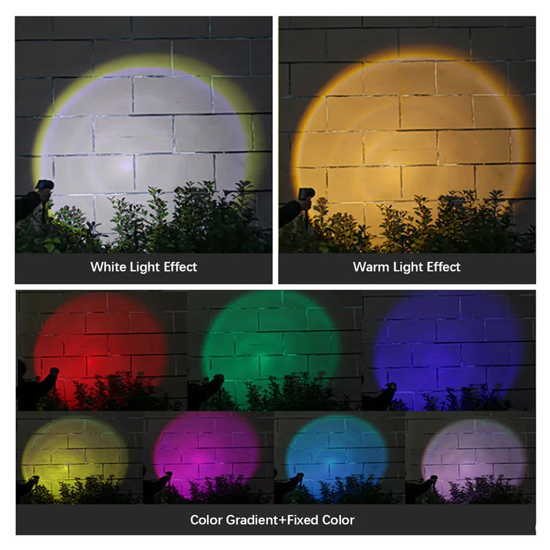 9 LEDs Solar Spotlights, Outdoor Waterproof, Spot Lights, Brightness Adjustable for Garden Backyard Driveway Patio Decor